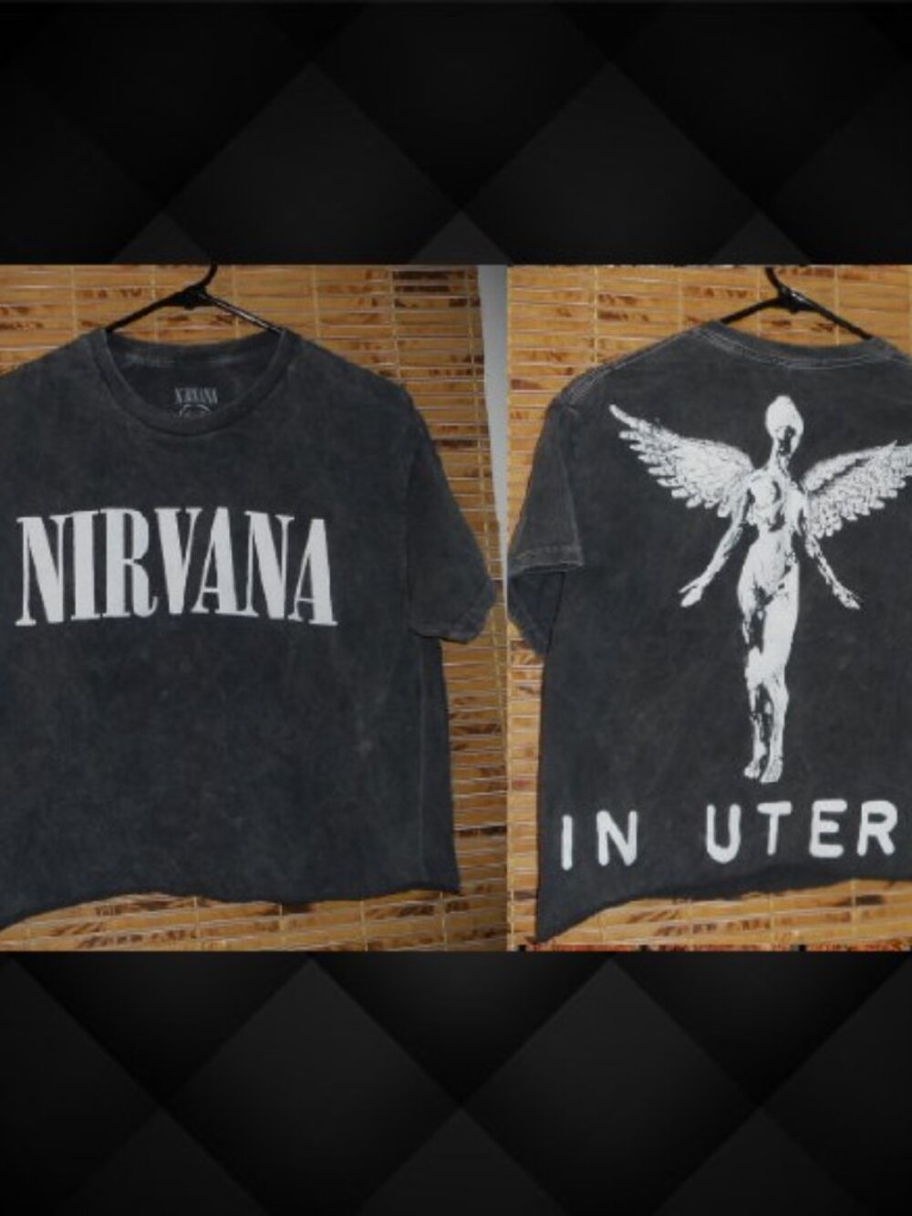 Nirvana Short Sleeve Black Cropped Graphic 100% Cotton T-Shirt *Tag Size: M